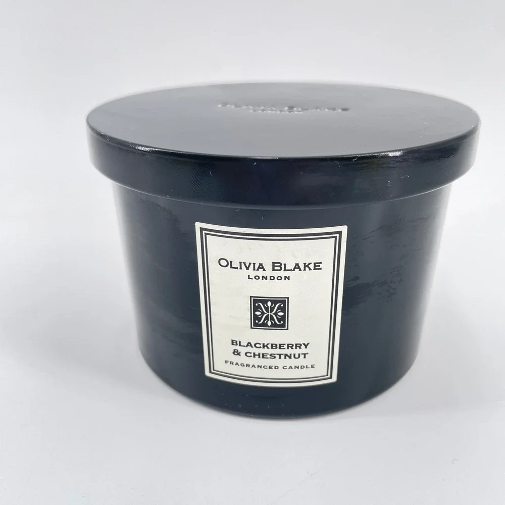 Olivia Blake London Blackberry & Chestnut 3-Wick Fragranced Candle 10.5oz 300g